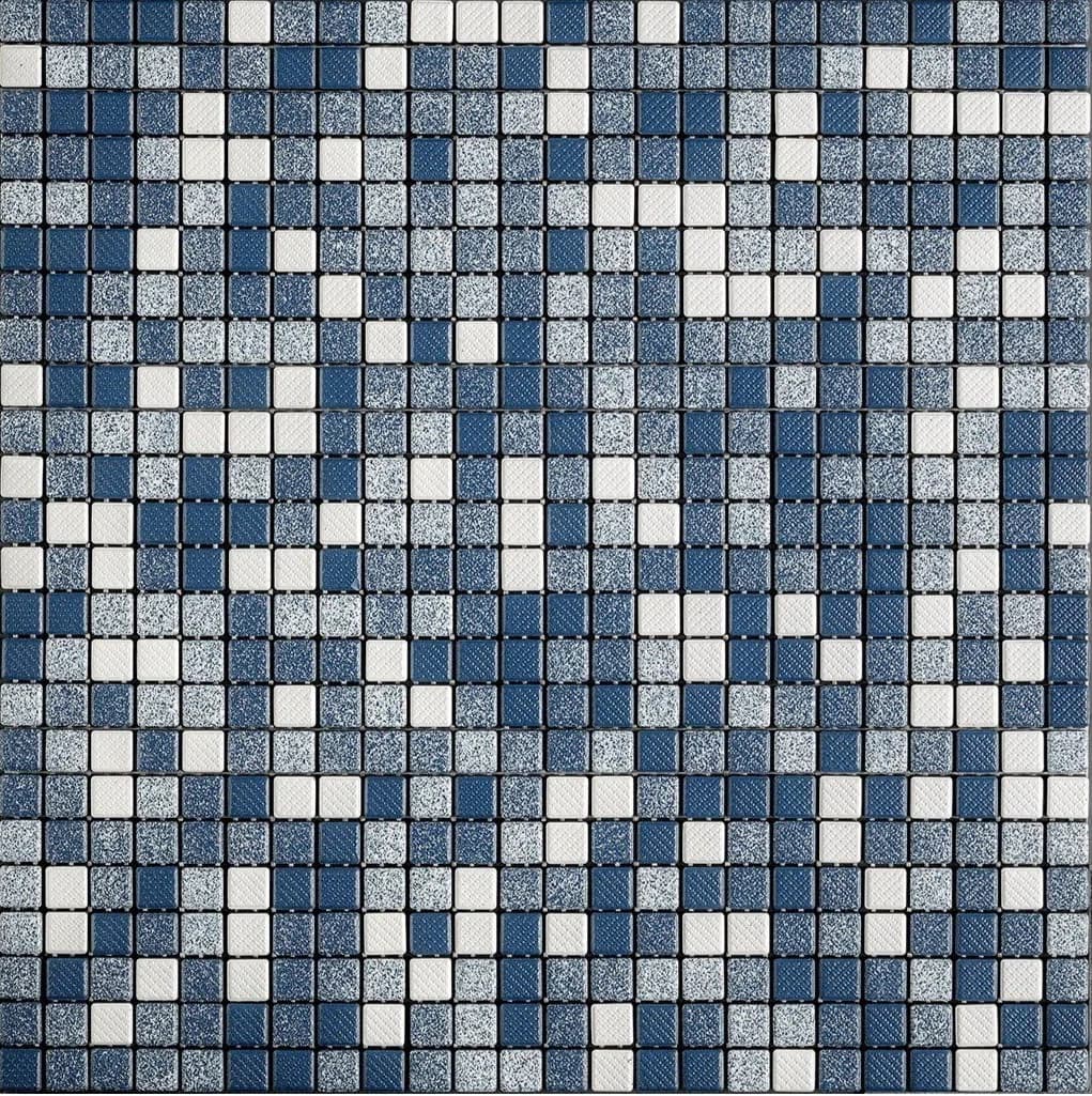 Blue Colorblock Grid